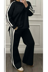 Side Striped Sweatshirt and Trouser Set