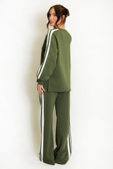 Side Striped Sweatshirt and Trouser Set