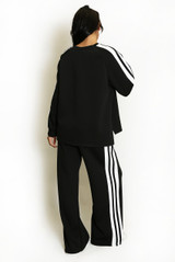 Side Striped Sweatshirt and Trouser Set