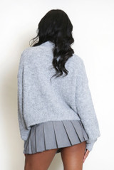 Mohair Fluffy Knit High Neck Jumper