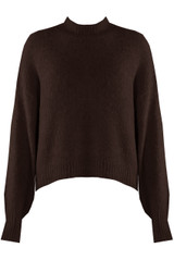 Mohair Fluffy Knit High Neck Jumper