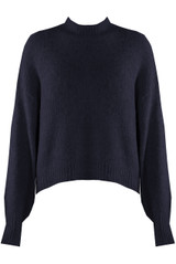 Mohair Fluffy Knit High Neck Jumper