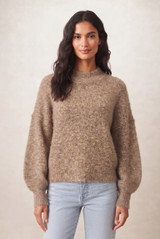 Mohair Fluffy Knit High Neck Jumper