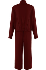 Double Stripe Zip Top and Wide Leg Trousers Set