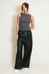 PU Wide Leg Trouser