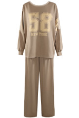 58 Slogan Oversized Shirt and Trouser Set