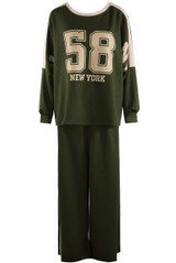 58 Slogan Oversized Shirt and Trouser Set