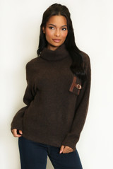 H Motif Wool Blend High Neck Jumper