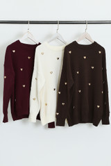Heart Embellished Jumper
