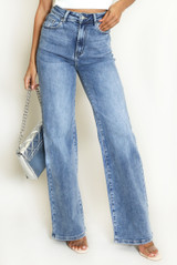 Vintage Wide Leg Denim Jeans