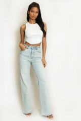 Vintage Wide Leg Denim Jeans