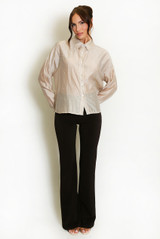 Sheer Embellished Oversized Blouse