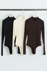 High Neck Long Sleeve Basic Bodysuit 