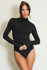 High Neck Long Sleeve Basic Bodysuit 