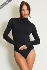 High Neck Long Sleeve Basic Bodysuit 