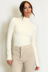 High Neck Long Sleeve Basic Bodysuit 