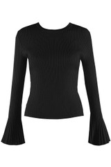 Ribbed Flute Cuff Jumper
