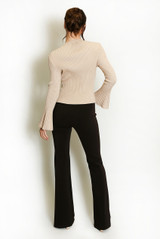 Ribbed Flute Cuff Jumper