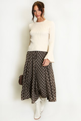 Ribbed Flute Cuff Jumper