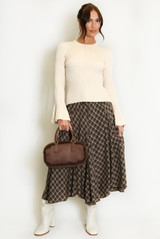 Ribbed Flute Cuff Jumper