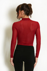 Sequin Panelled Mesh Bodysuit