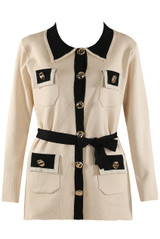 Classic Belted Fine Knit Mini Dress 