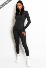 Sculpted Gym Jacket And Legging Set