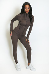 Sculpted Gym Jacket And Legging Set