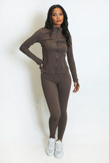 Sculpted Gym Jacket And Legging Set