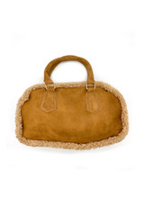 Faux Suede Bowling Bag 