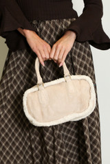 Faux Suede Bowling Bag 