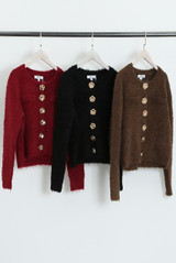 Statement Buttons Wool Cardigan