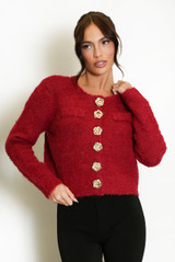 Statement Buttons Wool Cardigan