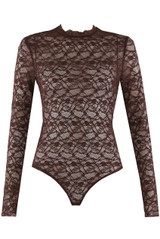 Scallop Neck Lace Bodysuit 