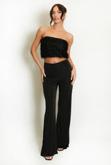 Studded Wide Leg Trouser 