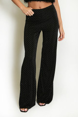 Studded Wide Leg Trouser 