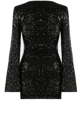 Side Draped Sequin Mini Dress