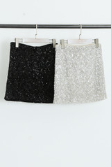 Sequin A Line Mini Skirt