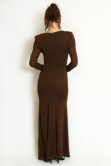 Cowl Neck Studded Maxi Dress