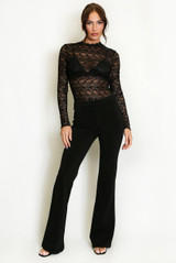 Tailored Flare Hem Trousers