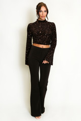 Tailored Flare Hem Trousers