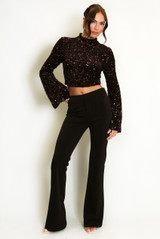 Tailored Flare Hem Trousers