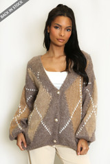 Jacquard Knit Cardigan