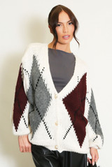 Jacquard Knit Cardigan