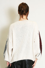 Jacquard Knit Cardigan