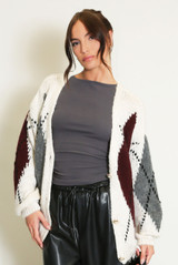 Jacquard Knit Cardigan