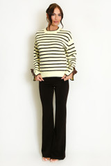Bow Cuff Striped Jumper