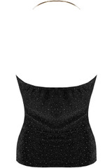 Embellished Ring Halter Neck Top