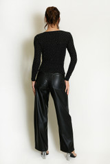 Stud Embellished Gathered Top