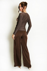 Stud Embellished Gathered Top